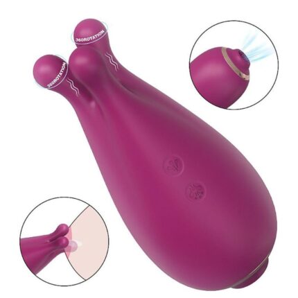 Vibrador de clitóris com pulsação e rotação